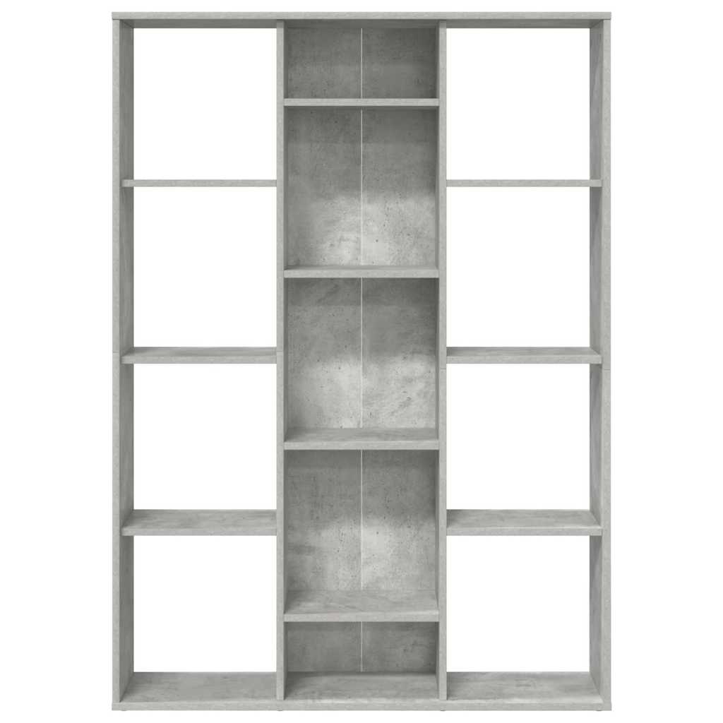 vidaXL Room Divider/Book Cabinet Concrete Grey 100x24x140 cm Engineered Wood 5