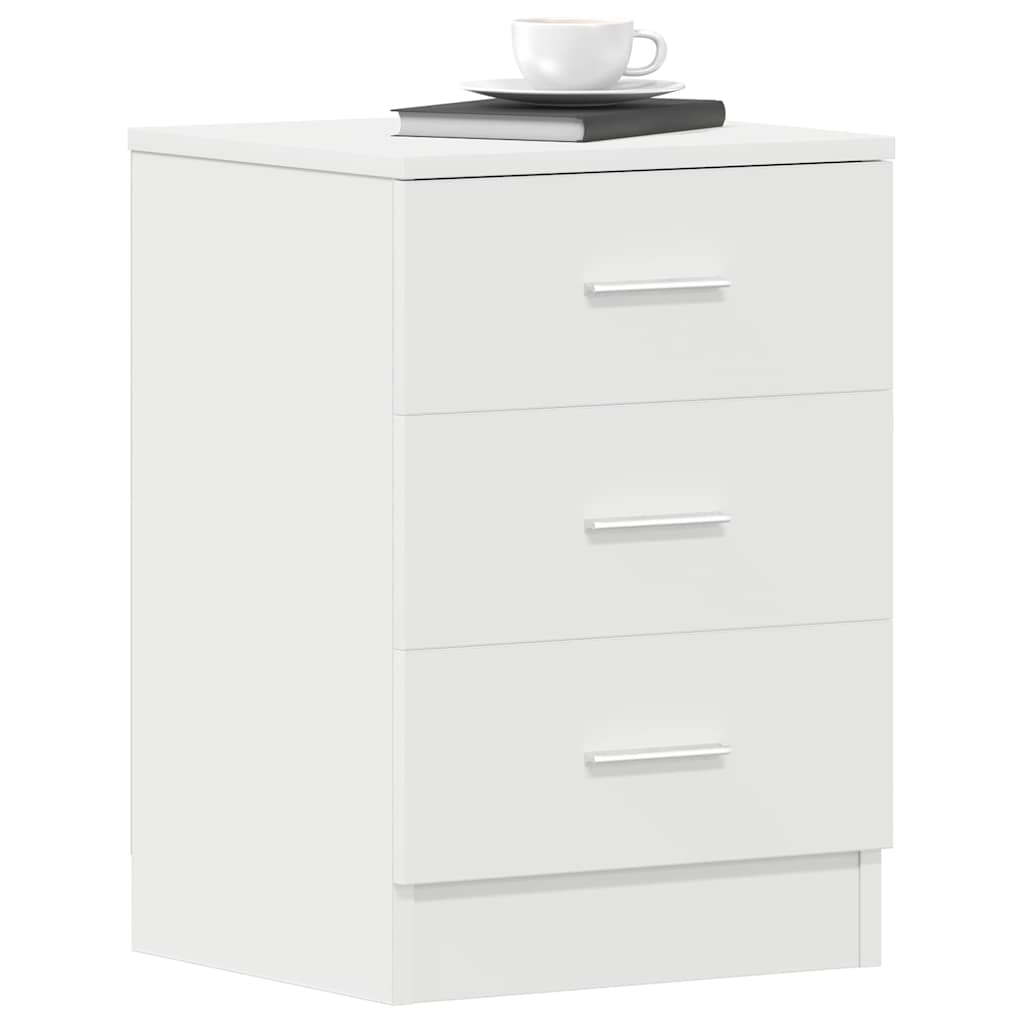 vidaXL Bedside Cabinet | White | Engineered wood | Medium | Bedside Cabinet 4