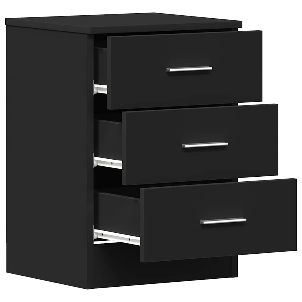 vidaXL Bedside Cabinet | Set of 2 | Black | Engineered wood | Medium 6