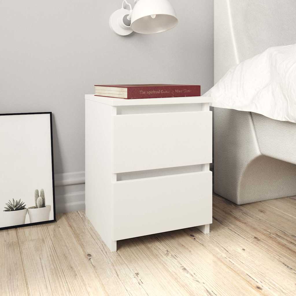 800514 vidaXL Bedside Cabinets 2 pcs White 30x30x40 cm Engineered Wood 6