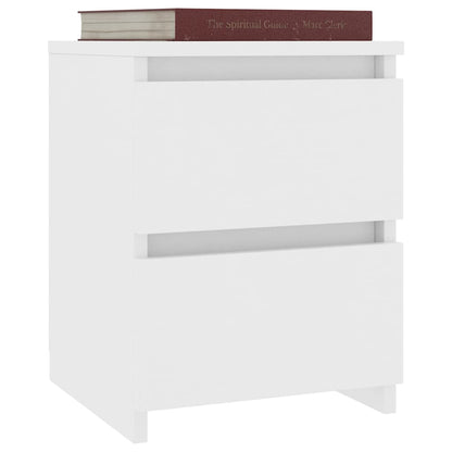 800514 vidaXL Bedside Cabinets 2 pcs White 30x30x40 cm Engineered Wood 3