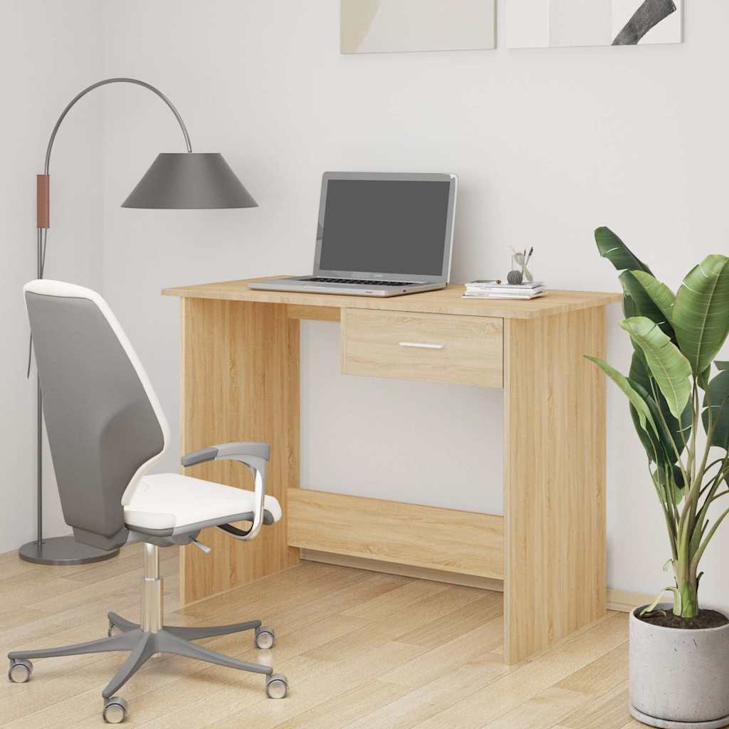 vidaXL Desk | Sonoma oak | Engineered wood | Compact | Corner Desk | Rectangular 1