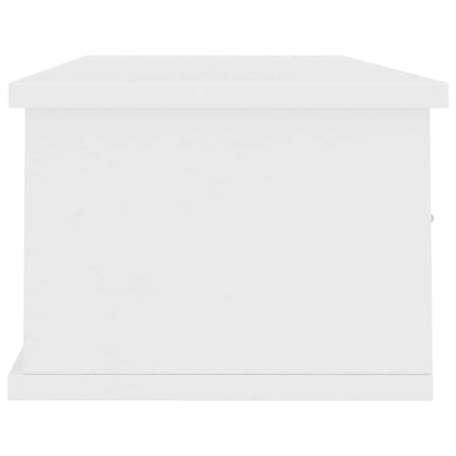 800594 vidaXL Wall-mounted Drawer Shelf White 88x26x18,5 cm Engineered Wood 4