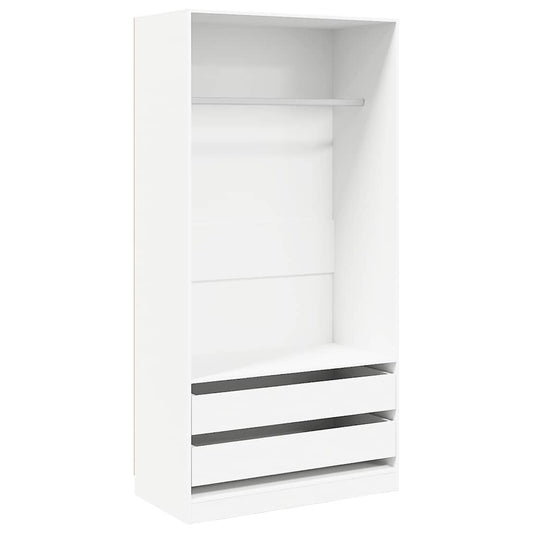 vidaXL Wardrobe | White | Engineered wood | Compact | Wardrobe | Rectangular 2
