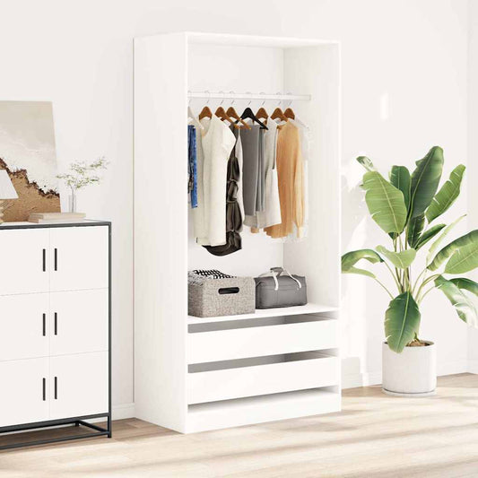 vidaXL Wardrobe | White | Engineered wood | Compact | Wardrobe | Rectangular 1