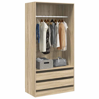 vidaXL Wardrobe | Sonoma Oak | Engineered wood | Compact | Wardrobe 3