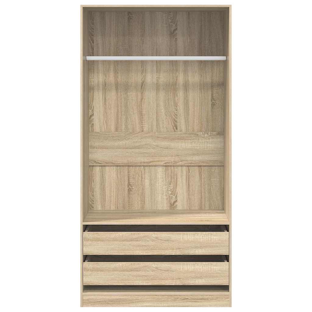 vidaXL Wardrobe | Sonoma Oak | Engineered wood | Compact | Wardrobe 4