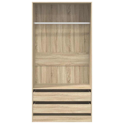 vidaXL Wardrobe | Sonoma Oak | Engineered wood | Compact | Wardrobe 4
