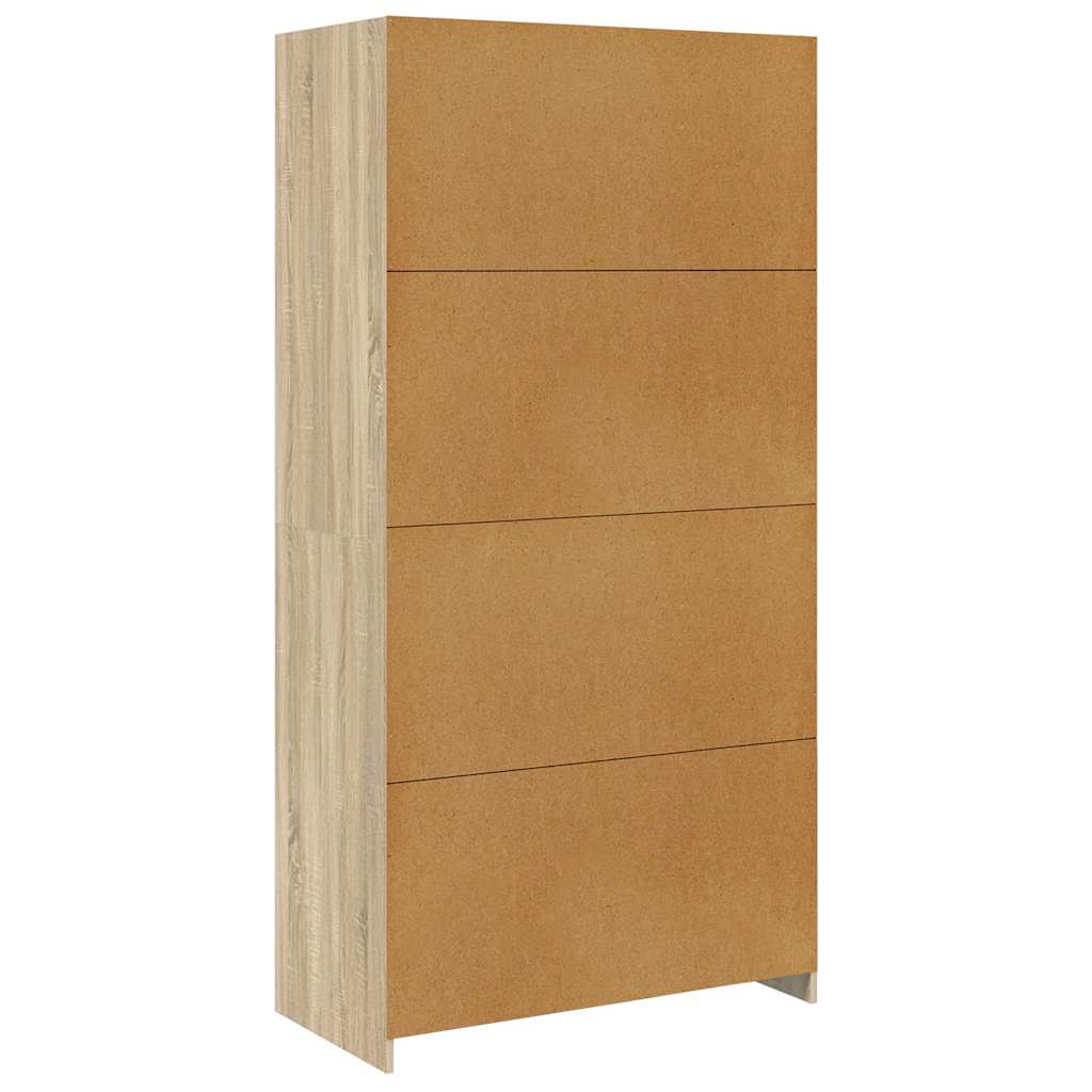 vidaXL Wardrobe | Sonoma Oak | Engineered wood | Compact | Wardrobe 6