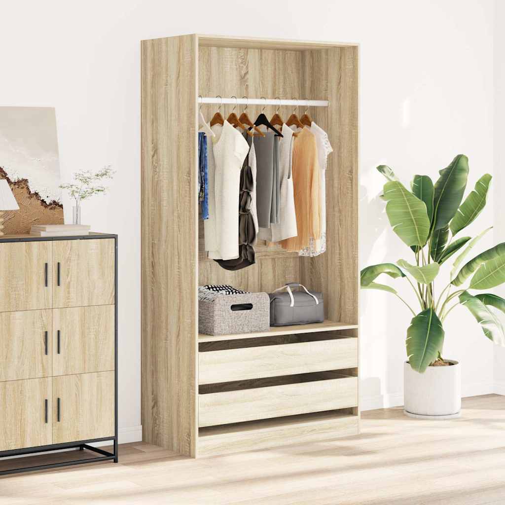 vidaXL Wardrobe | Sonoma Oak | Engineered wood | Compact | Wardrobe 1