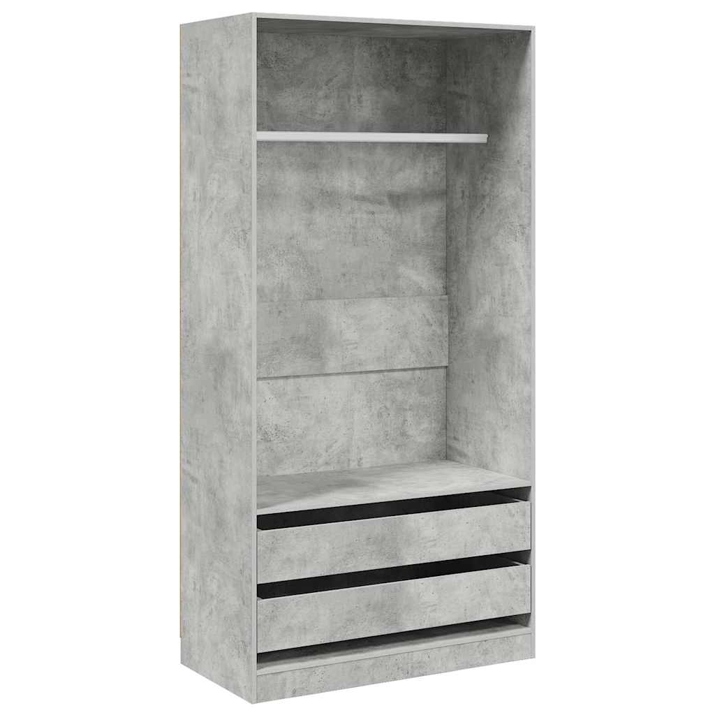 vidaXL Wardrobe | Concrete Grey | Engineered Wood | Compact | Wardrobe 2