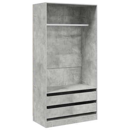 vidaXL Wardrobe | Concrete Grey | Engineered Wood | Compact | Wardrobe 2