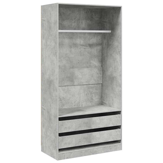 vidaXL Wardrobe | Concrete Grey | Engineered Wood | Compact | Wardrobe 2