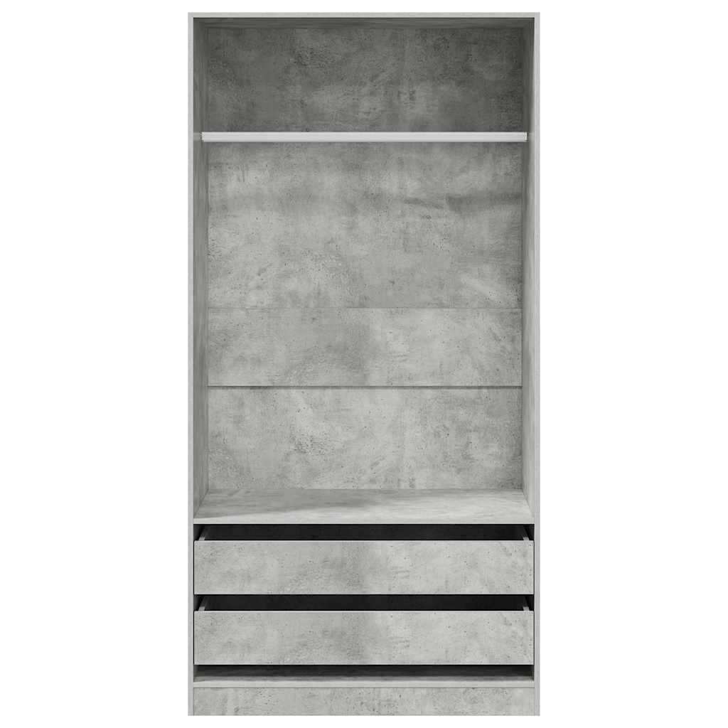 vidaXL Wardrobe | Concrete Grey | Engineered Wood | Compact | Wardrobe 4
