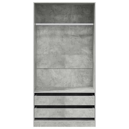 vidaXL Wardrobe | Concrete Grey | Engineered Wood | Compact | Wardrobe 4