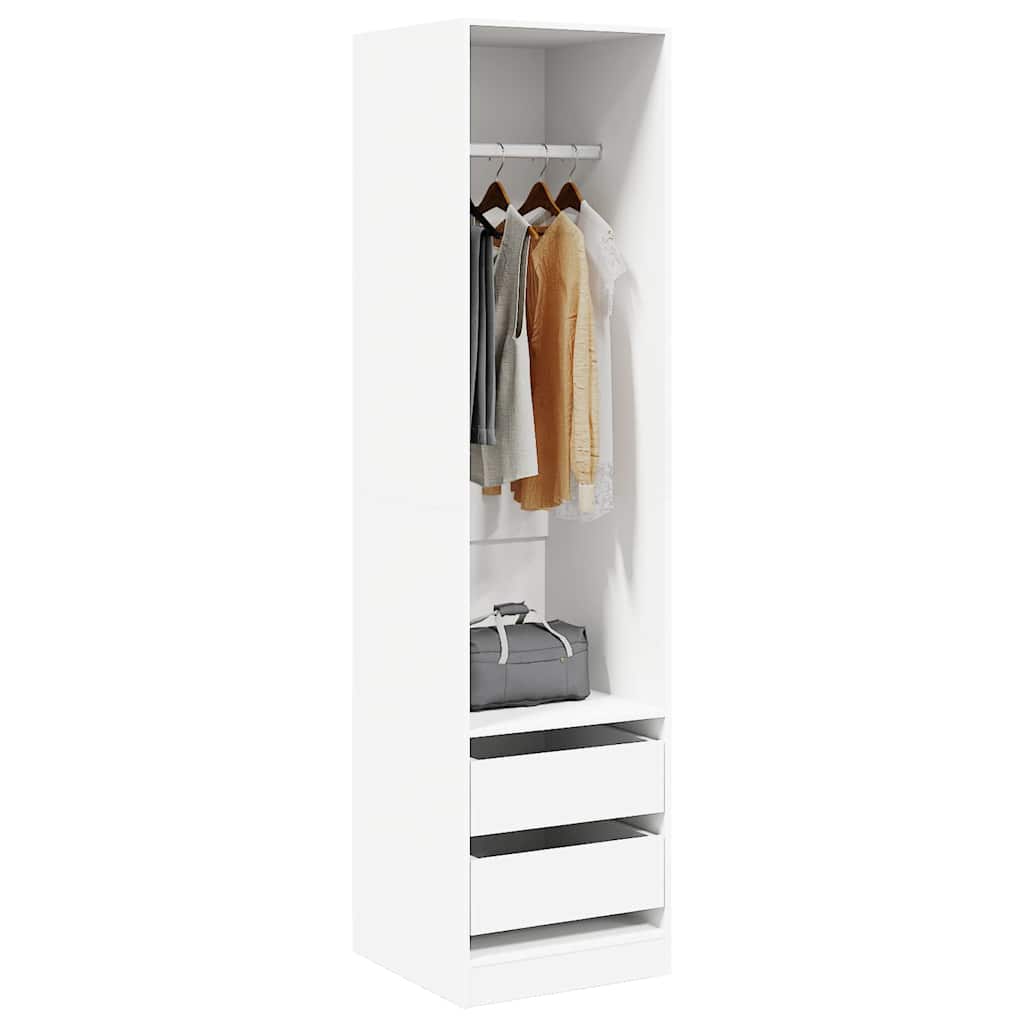 vidaXL Wardrobe | White | Engineered wood | Compact | Wardrobe | Rectangular 3