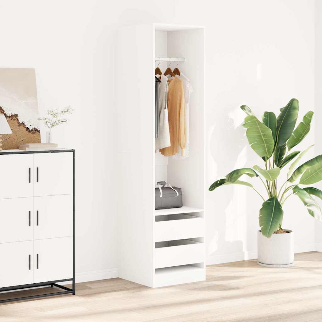 vidaXL Wardrobe | White | Engineered wood | Compact | Wardrobe | Rectangular 1
