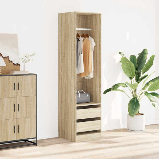 vidaXL Wardrobe | Sonoma Oak | Engineered Wood | Compact | Wardrobe 1