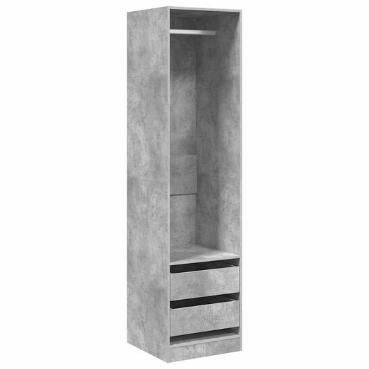 vidaXL Wardrobe | Concrete grey | Engineered wood | Compact | Wardrobe 2