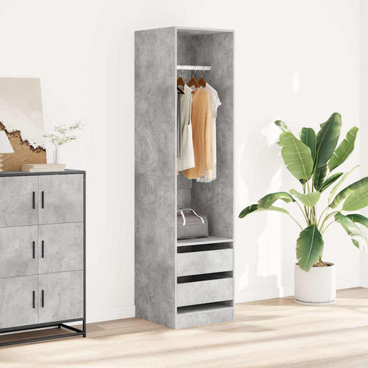 vidaXL Wardrobe | Concrete grey | Engineered wood | Compact | Wardrobe 1