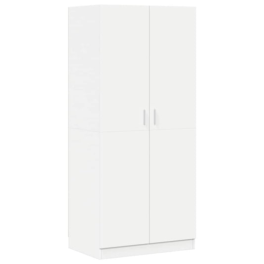 vidaXL Wardrobe | White | Engineered Wood | Compact | Wardrobe | Rectangular 2