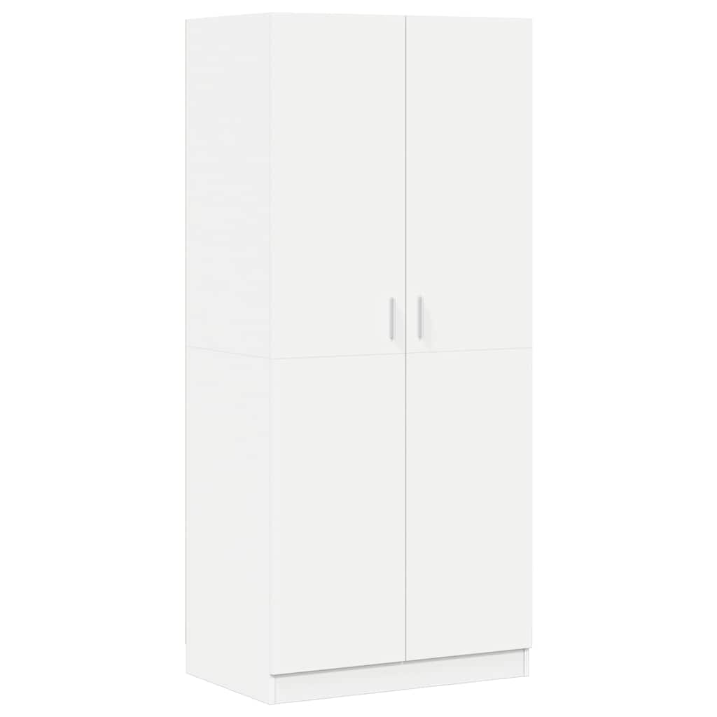 Wardrobe 80x52x180 cm Engineered Wood White