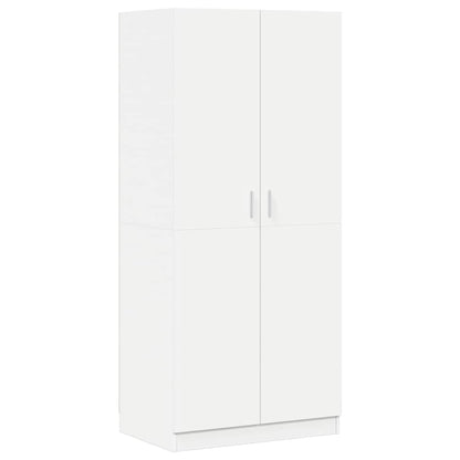 Wardrobe 80x52x180 cm Engineered Wood White