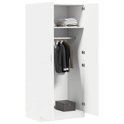 Wardrobe 80x52x180 cm Engineered Wood White