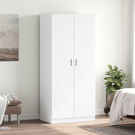 vidaXL Wardrobe | White | Engineered Wood | Compact | Wardrobe | Rectangular 1