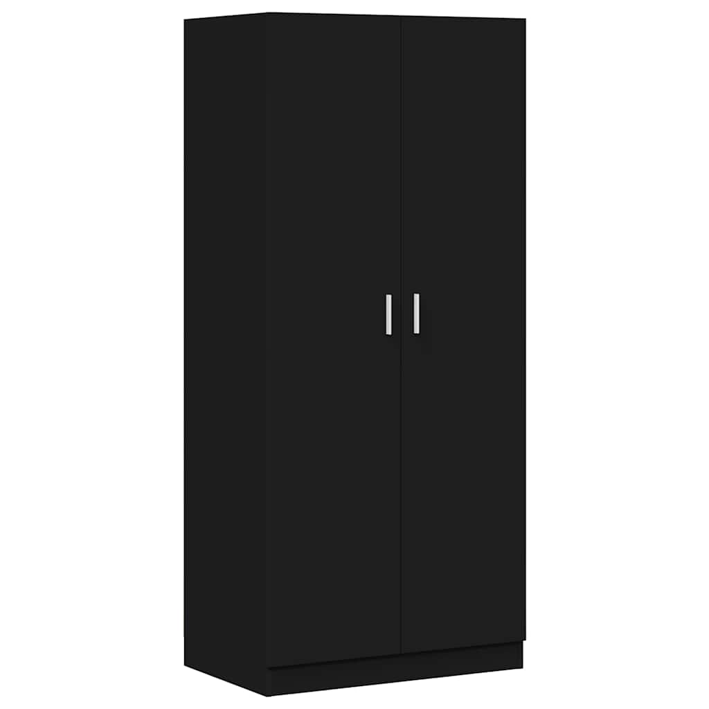 vidaXL Wardrobe | Black | Engineered wood | Compact | Wardrobe | Rectangular 2