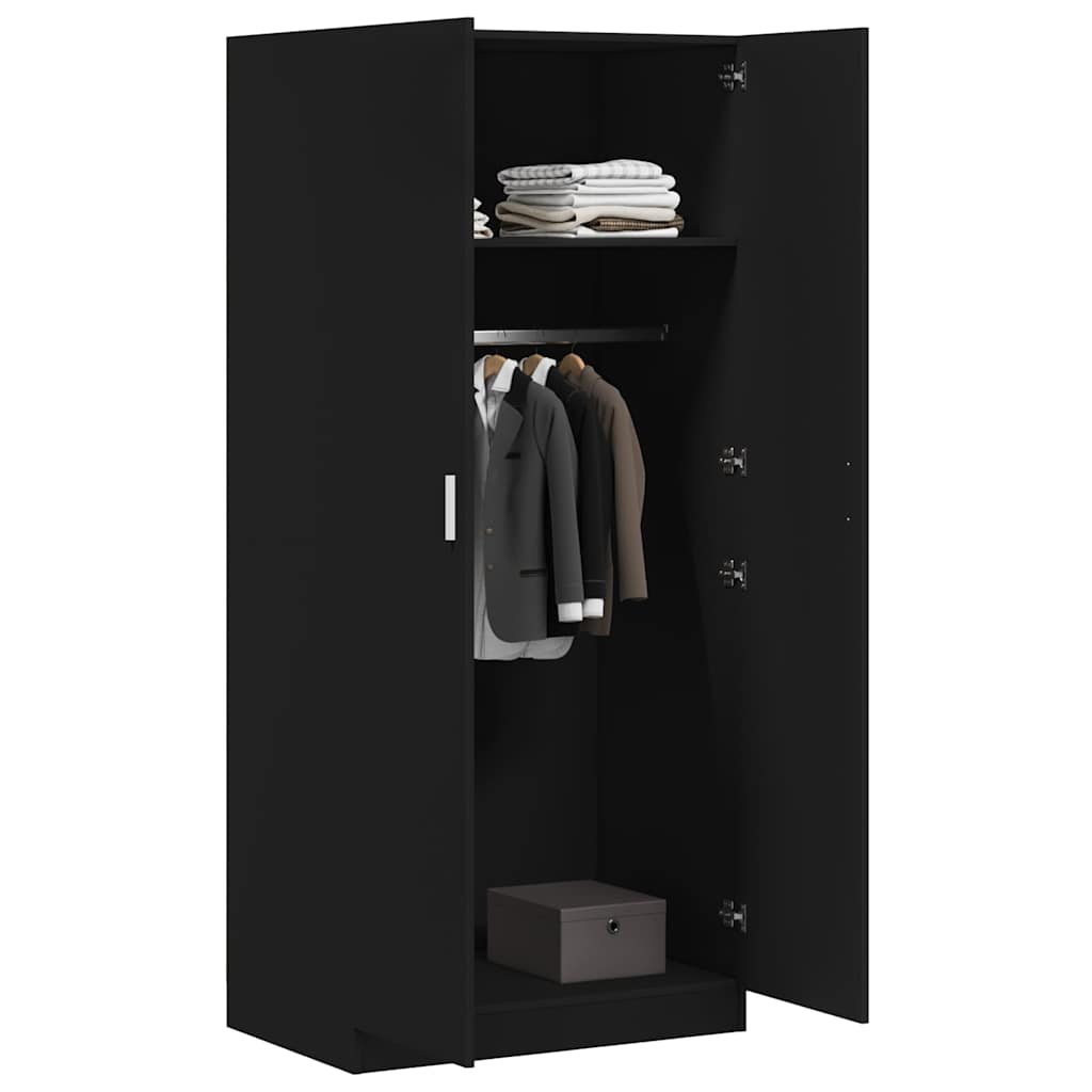 vidaXL Wardrobe | Black | Engineered wood | Compact | Wardrobe | Rectangular 3