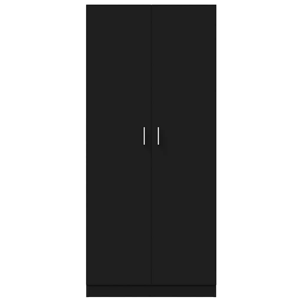 vidaXL Wardrobe | Black | Engineered wood | Compact | Wardrobe | Rectangular 4