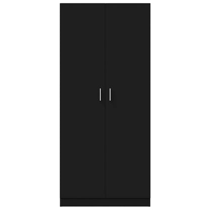 vidaXL Wardrobe | Black | Engineered wood | Compact | Wardrobe | Rectangular 4