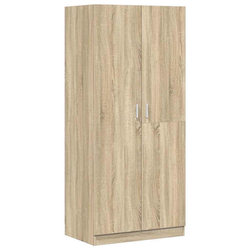 Wardrobe 80x52x180 cm Engineered Wood Sonoma oak