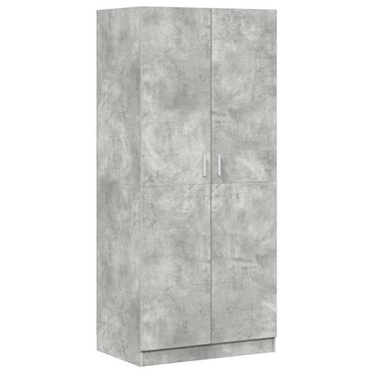 vidaXL Wardrobe | Concrete grey | Engineered wood | Compact | Wardrobe 2