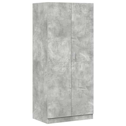 vidaXL Wardrobe | Concrete grey | Engineered wood | Compact | Wardrobe 2
