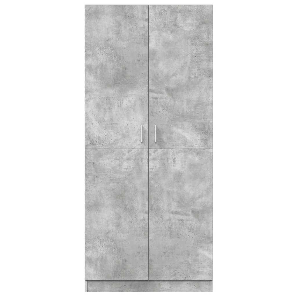 vidaXL Wardrobe | Concrete grey | Engineered wood | Compact | Wardrobe 5