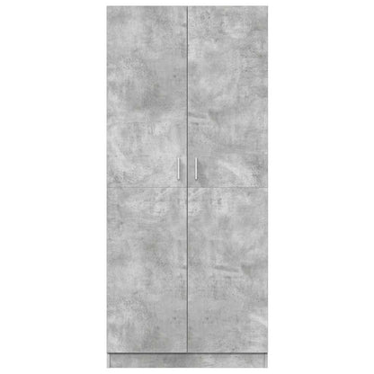 vidaXL Wardrobe | Concrete grey | Engineered wood | Compact | Wardrobe 5