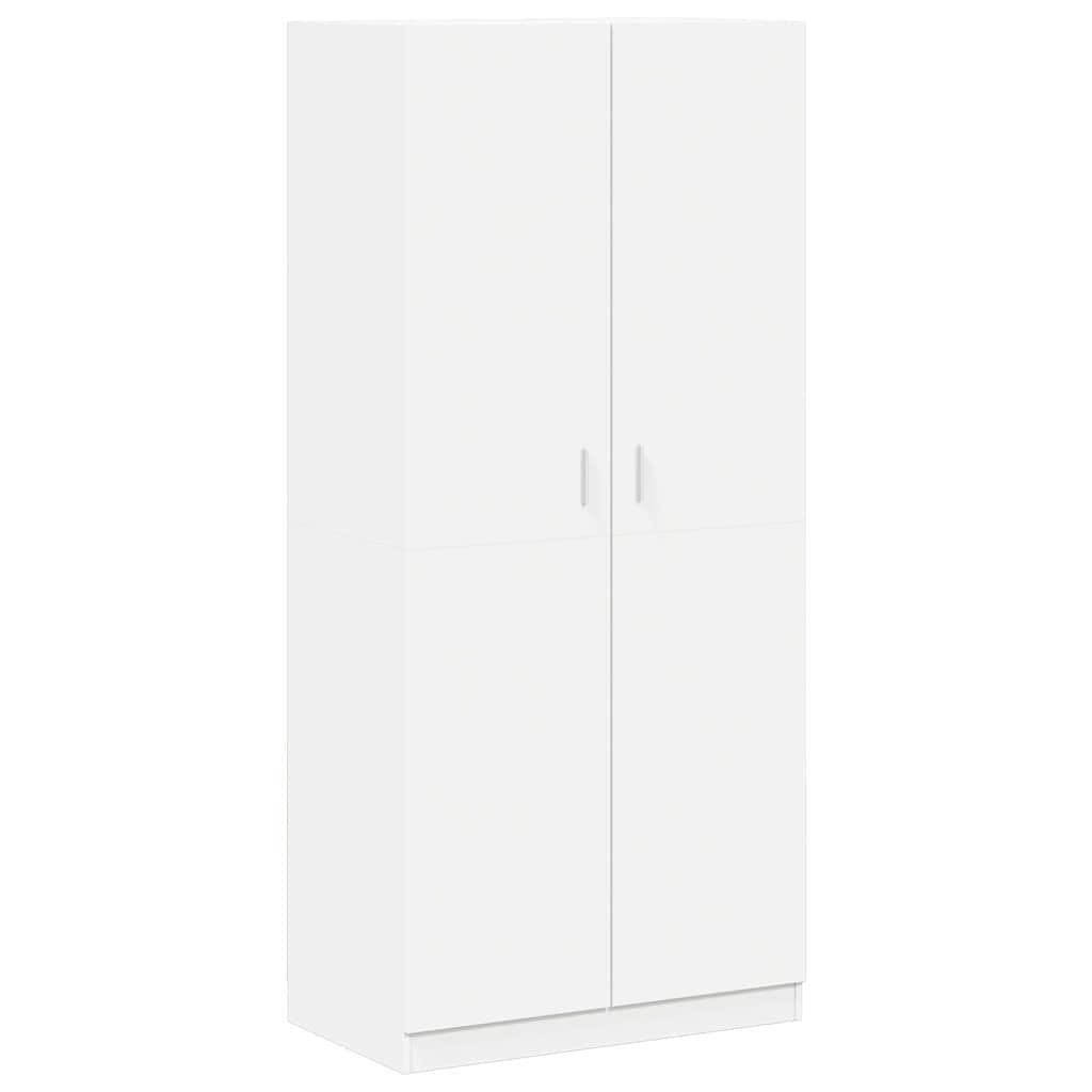 vidaXL Wardrobe | White | Engineered wood | Compact | Wardrobe | Rectangular 2