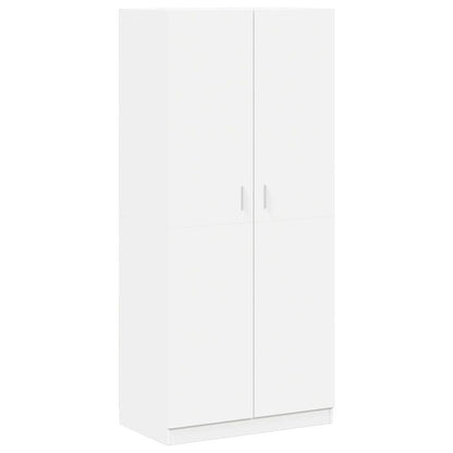 vidaXL Wardrobe | White | Engineered wood | Compact | Wardrobe | Rectangular 2