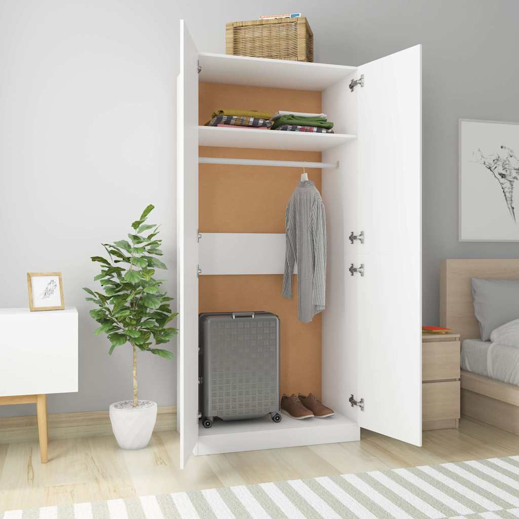 vidaXL Wardrobe | White | Engineered wood | Compact | Wardrobe | Rectangular 3
