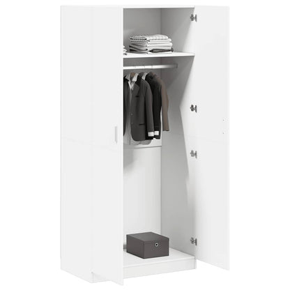 vidaXL Wardrobe | White | Engineered wood | Compact | Wardrobe | Rectangular 4