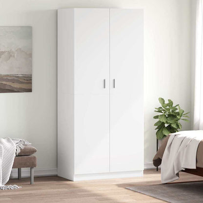 vidaXL Wardrobe | White | Engineered wood | Compact | Wardrobe | Rectangular 1