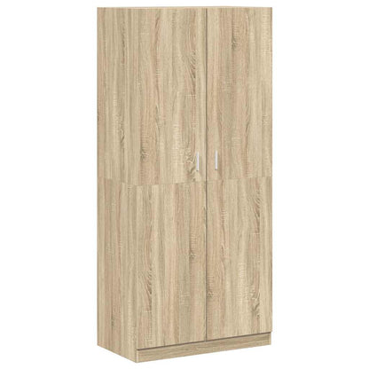 vidaXL Wardrobe | Sonoma Oak | Engineered Wood | Compact | Wardrobe 2