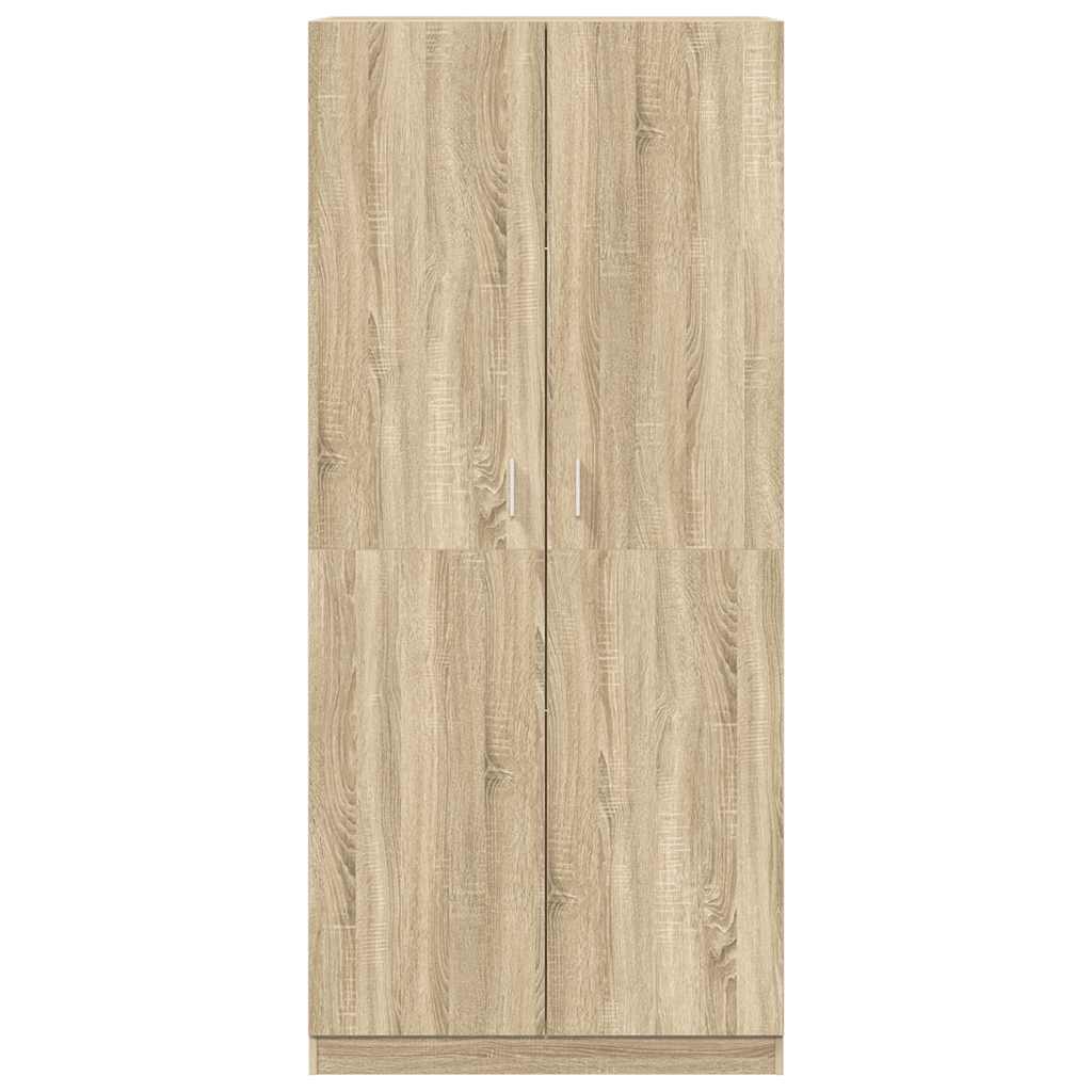 vidaXL Wardrobe | Sonoma Oak | Engineered Wood | Compact | Wardrobe 5