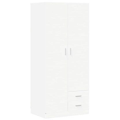 vidaXL Wardrobe | White | Engineered Wood | Compact | Wardrobe | Rectangular 2