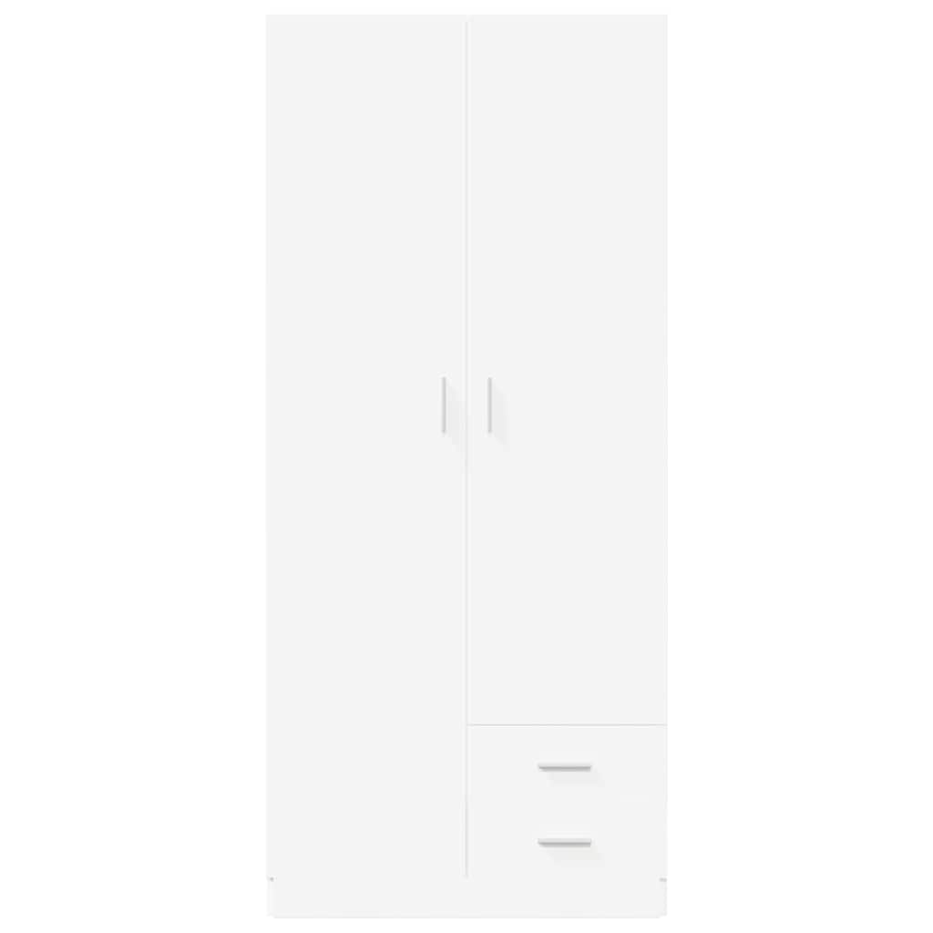 vidaXL Wardrobe | White | Engineered Wood | Compact | Wardrobe | Rectangular 4