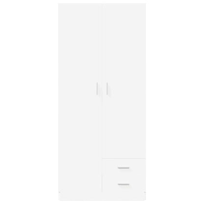 vidaXL Wardrobe | White | Engineered Wood | Compact | Wardrobe | Rectangular 4