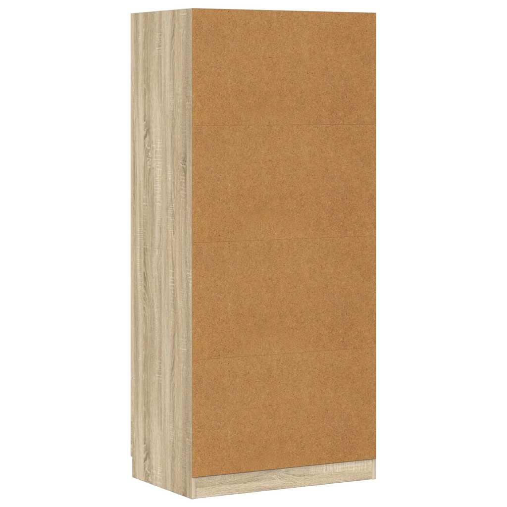 vidaXL Wardrobe | Sonoma oak | Engineered wood | Compact | Wardrobe 6