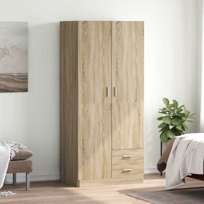 vidaXL Wardrobe | Sonoma oak | Engineered wood | Compact | Wardrobe 1